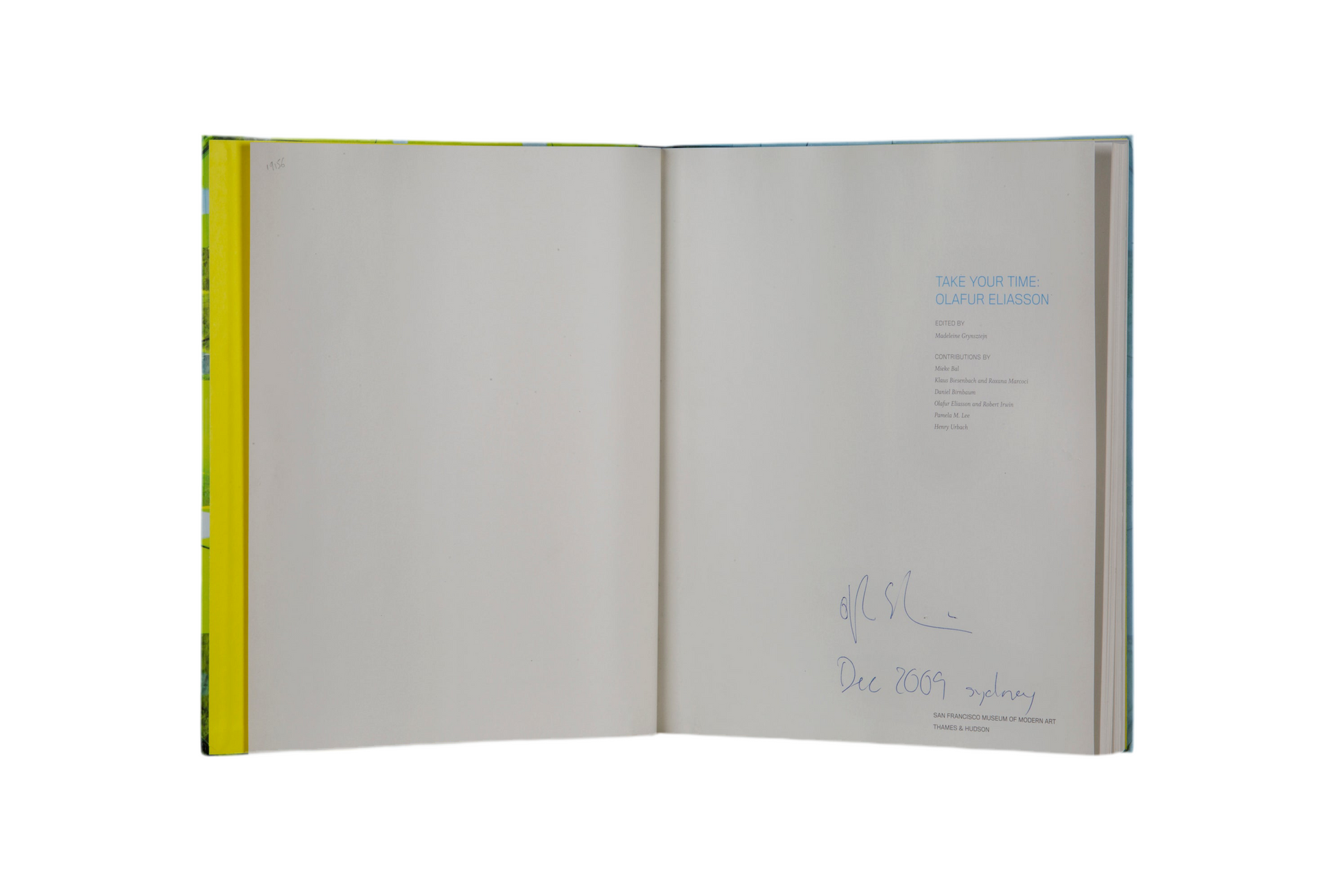 ოლაფურ ელიასონი Take Your Time: Olafur Eliasson, ხელმოწერილი