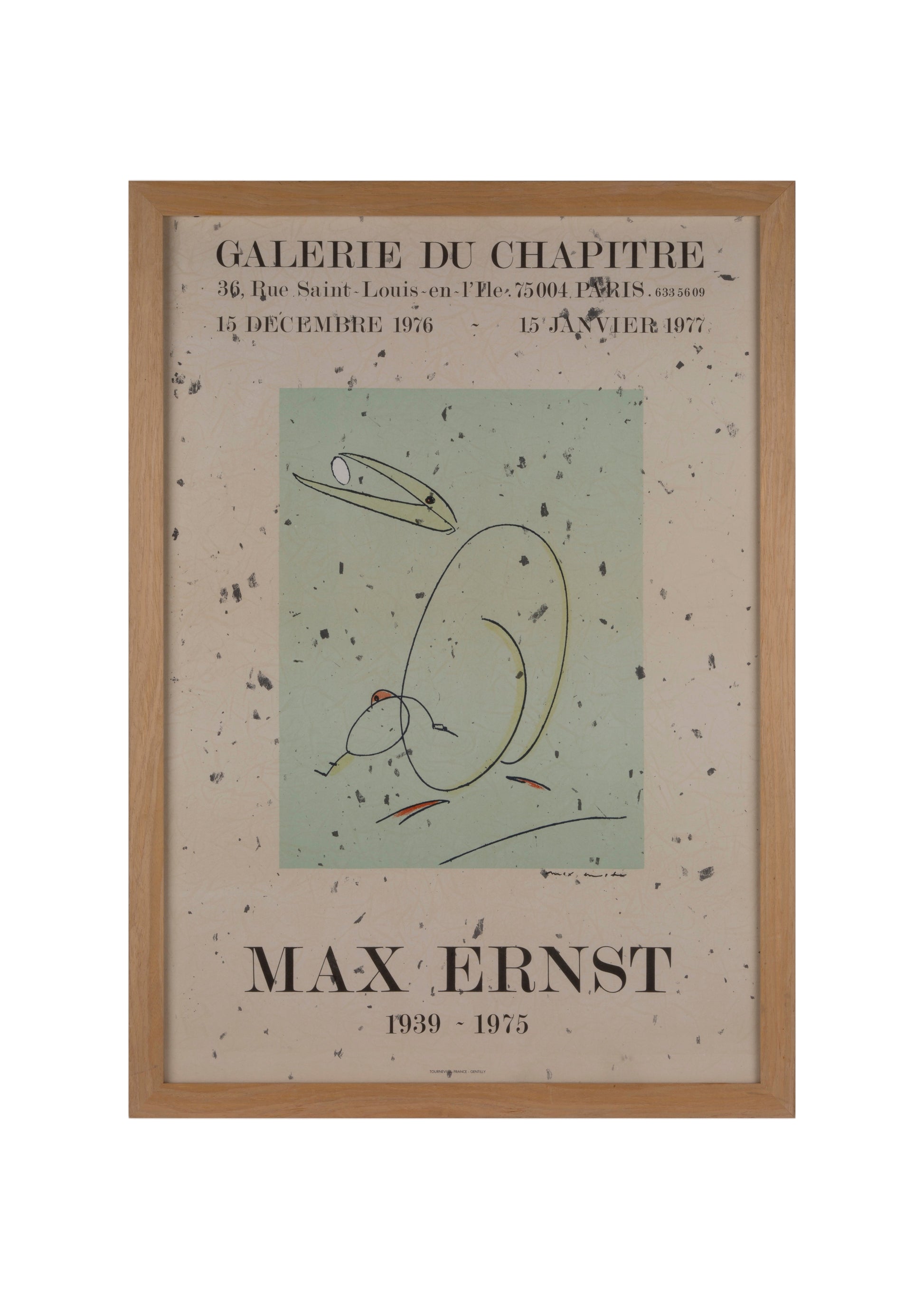 მაქს ერნსტ 1976 წლის გამოფენის ლითოგრაფია